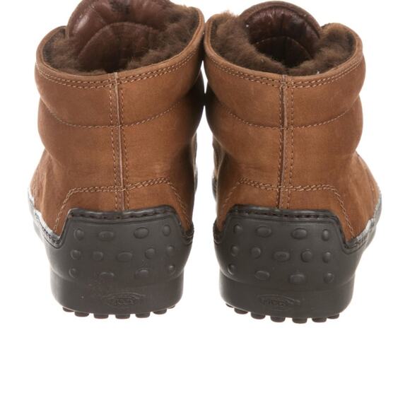 Tod’s suede brown flat lace up boots sz 8.5 - Picture 4 of 5